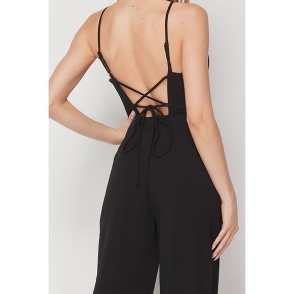 Teeze Me Spaghetti Strap Strappy Back Tie Jumpsuit - Picture 4 of 9